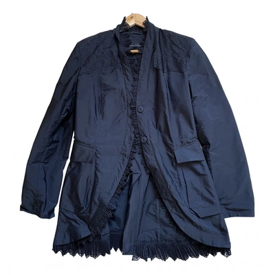 Pre-owned Ermanno Scervino Biker Jacket In Navy