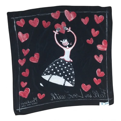 Pre-owned Moschino Cheap And Chic Silk Scarf In Black