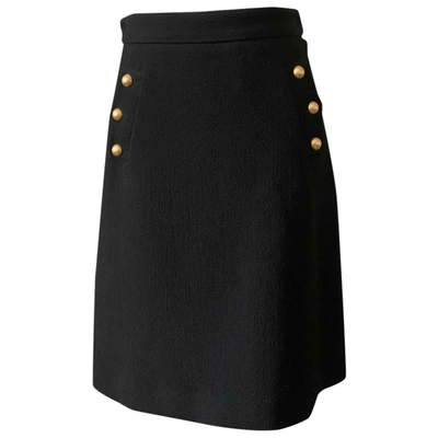 Pre-owned Gerard Darel Wool Mini Skirt In Black
