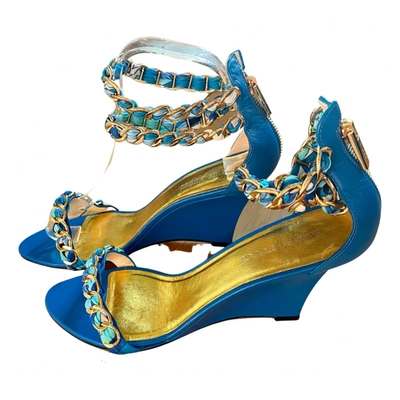 Pre-owned Emilio Pucci Leather Sandals In Blue