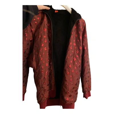 Pre-owned Jijil Faux Fur Jacket In Burgundy