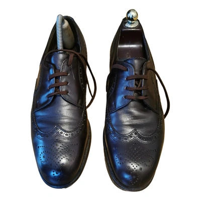 Pre-owned Bally Leather Lace Ups In Brown