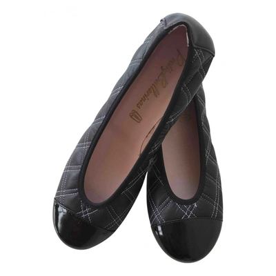 Pre-owned Pretty Ballerinas Leather Ballet Flats In Black