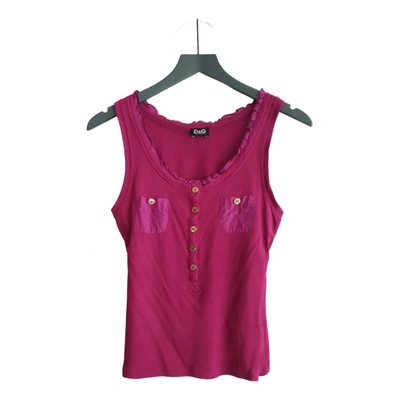 Pre-owned D&g Camisole In Burgundy