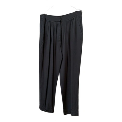 Pre-owned Stella Mccartney Silk Trousers In Black
