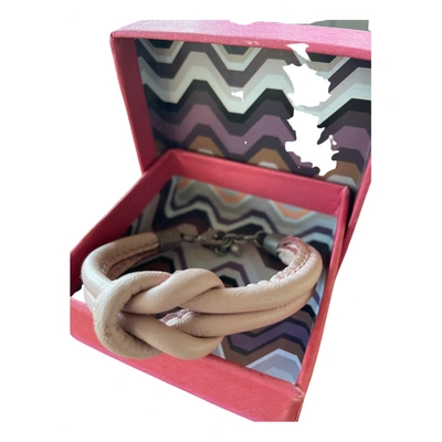 Pre-owned Missoni Leather Bracelet In Pink