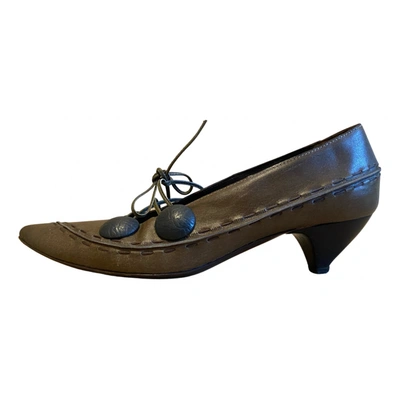 Pre-owned Gianni Barbato Leather Heels In Green