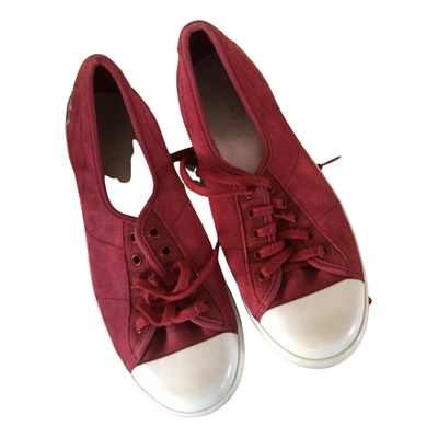 Pre-owned Lacoste Ballet Flats In Red