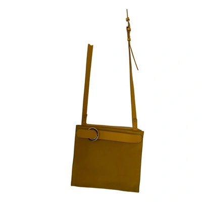 Pre-owned Loro Piana Leather Crossbody Bag In Yellow