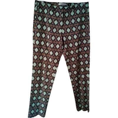 Pre-owned Bimba Y Lola Straight Pants In Turquoise