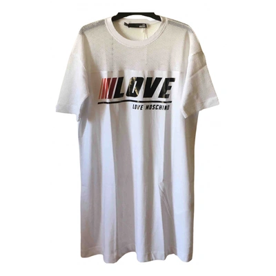 Pre-owned Moschino Love Dress In White