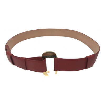Pre-owned Emilio Pucci Leather Belt In Red