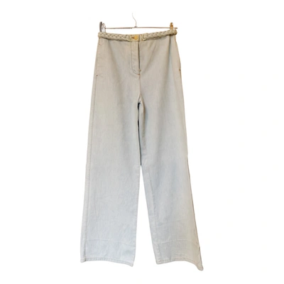 Pre-owned Valentino Large Pants In Blue