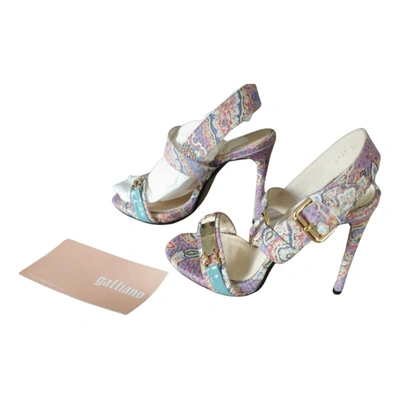 Pre-owned Galliano Leather Sandals In Multicolour