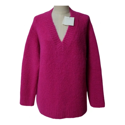 Pre-owned Sandro Wool Sweatshirt In Pink
