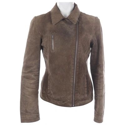 Pre-owned Liebeskind Leather Biker Jacket In Brown