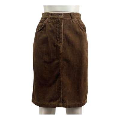Pre-owned Valentino Mid-length Skirt In Brown