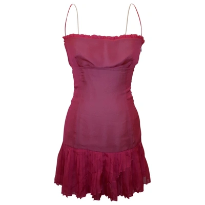 Pre-owned Byblos Silk Mini Dress In Pink