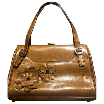 Pre-owned Dolce & Gabbana Dolce Box Leather Handbag In Brown