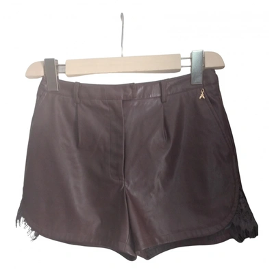 Pre-owned Patrizia Pepe Burgundy Synthetic Shorts