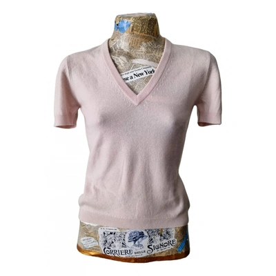 Pre-owned Ballantyne Cashmere Jumper In Pink