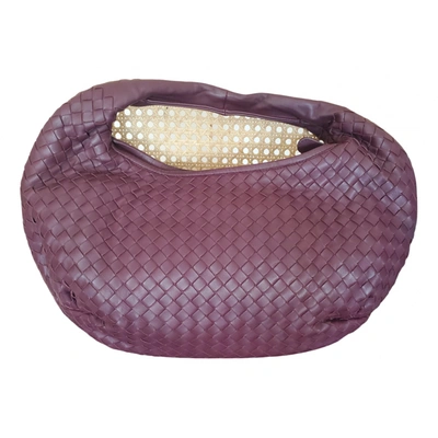 Pre-owned Bottega Veneta Veneta Leather Handbag In Purple