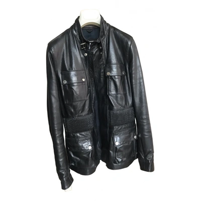 Pre-owned Belstaff Leather Biker Jacket In Black