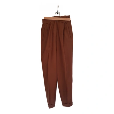 Pre-owned Georges Rech Wool Large Pants In Camel