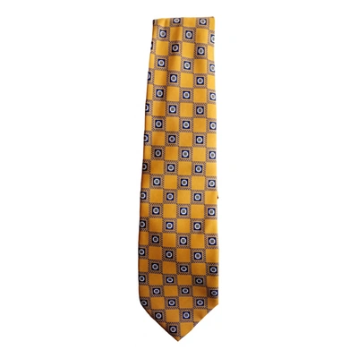 Pre-owned Luca Valentini Tie In Yellow