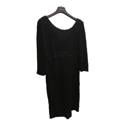 Pre-owned Alberta Ferretti Silk Mid-length Dress In Black