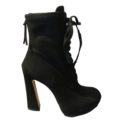 Pre-owned Miu Miu Ankle Boots In Black