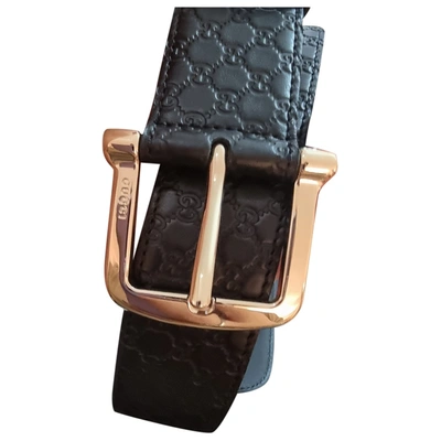 Pre-owned Gucci Leather Belt In Other