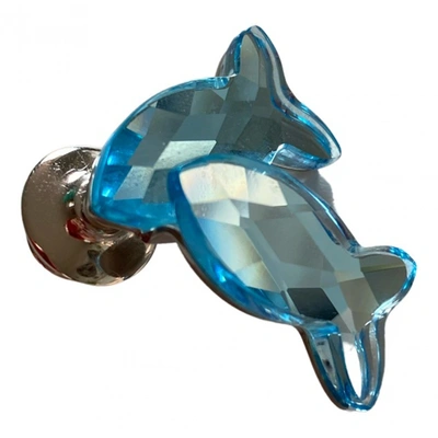 Pre-owned Swarovski Pin & Brooche In Turquoise