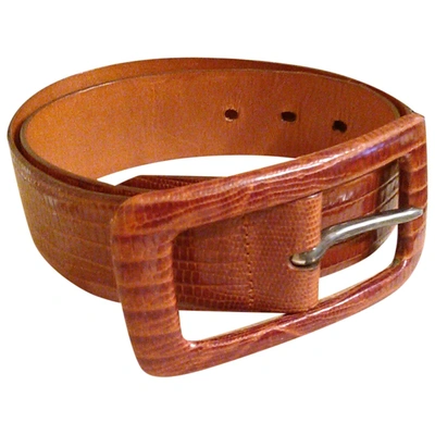 Pre-owned Cole Haan Leather Belt In Camel