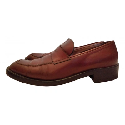 Pre-owned Fratelli Rossetti Leather Flats In Brown