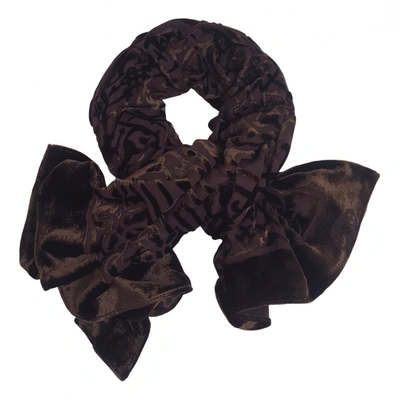 Pre-owned Basile Silk Handkerchief In Brown