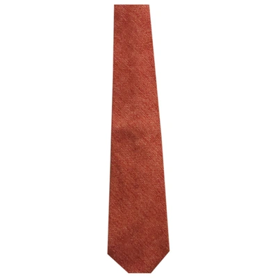 Pre-owned Etro Tie In Orange