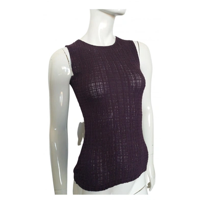 Pre-owned Wolford T-shirt In Purple