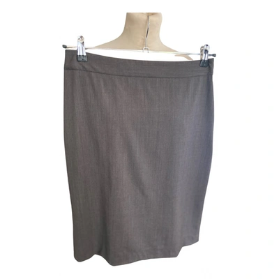 Pre-owned Paul Smith Wool Skirt In Grey