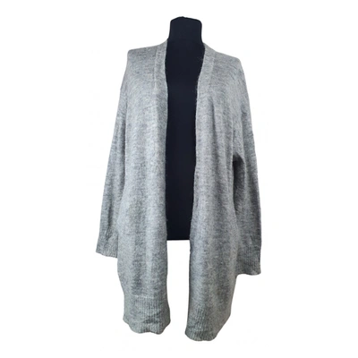 Pre-owned Sand Wool Cardigan In Grey