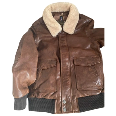 Pre-owned La Canadienne Leather Jacket In Brown