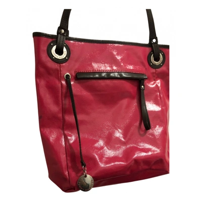 Pre-owned Tommy Hilfiger Patent Leather Tote In Red