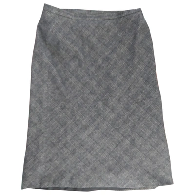 Pre-owned Max & Co Wool Mid-length Skirt In Grey