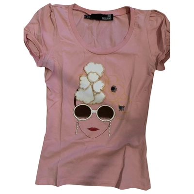 Pre-owned Moschino Love Pink Cotton Top