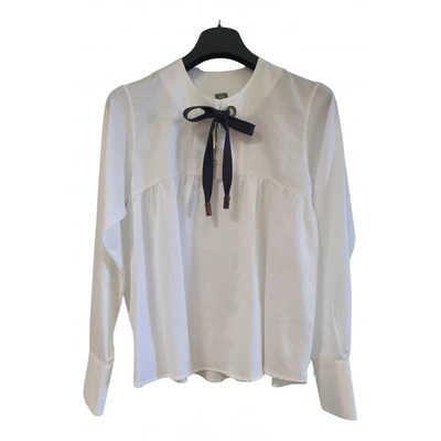 Pre-owned Eleventy Blouse In White