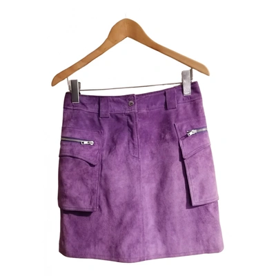 Pre-owned Steffen Schraut Mini Skirt In Purple