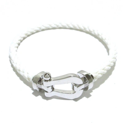 Pre-owned Fred Force 10 White Gold Bracelet In Silver