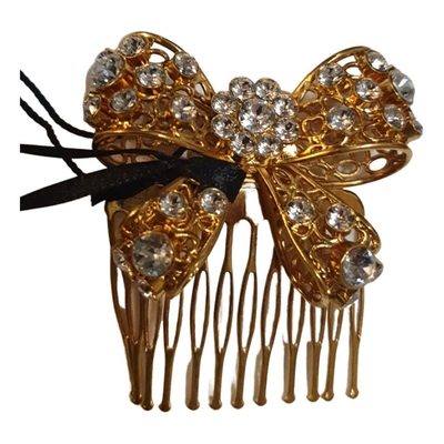 Pre-owned Versace Hair Accessory In Gold