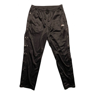 Pre-owned Fila Trousers In Black
