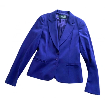 Pre-owned Moschino Love Purple Polyester Jacket